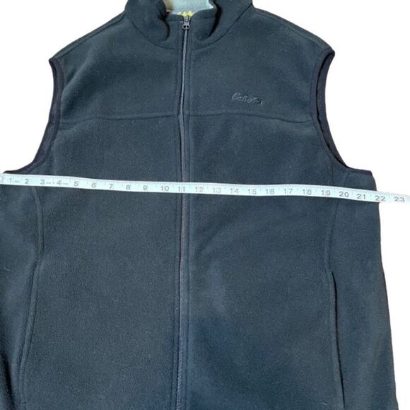 Cabela's Men's Fleece Vest Black Zipper, Pockets Size Large - Picture 2 of 7